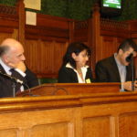 Stephen Pound (MP), Lina Yakubova and Ara Sarafian, Assyrian Genocide Conference, in House of Commons, London, January 24, 2006.