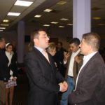 Representative from Armenian  Embassy with Sabri Atman,Assyrian genocide conference in London, UK, October 21, 2007.