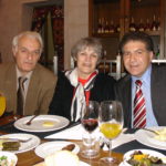 Sabri Atman with  Sashur Kalashyan, the co-author and architect of the Memorial Complex of the Armenian Genocide. and his wife at the Genocide conference, in Yerevan, Armenia, November 27, 2007